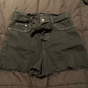 Black Zara jean shorts
